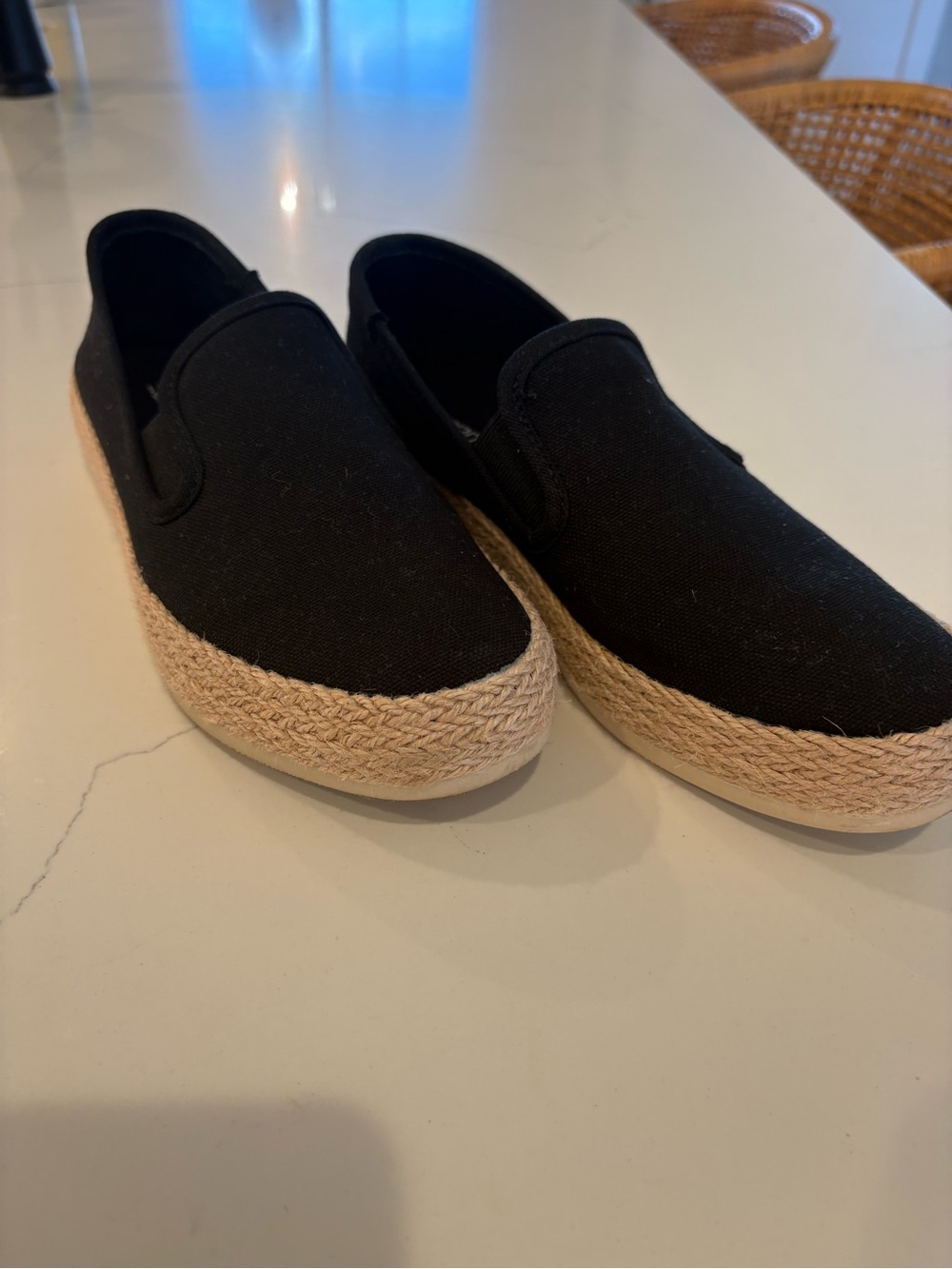 Women’s Black Slip-On Espadrille Sneakers